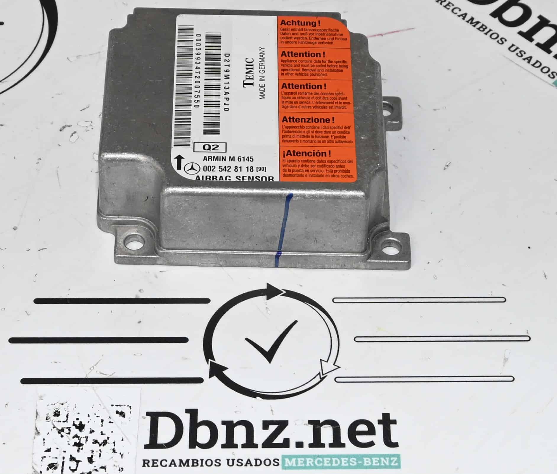 Dbnz.net A 002 542 81 18 sensor aceleracion airbag