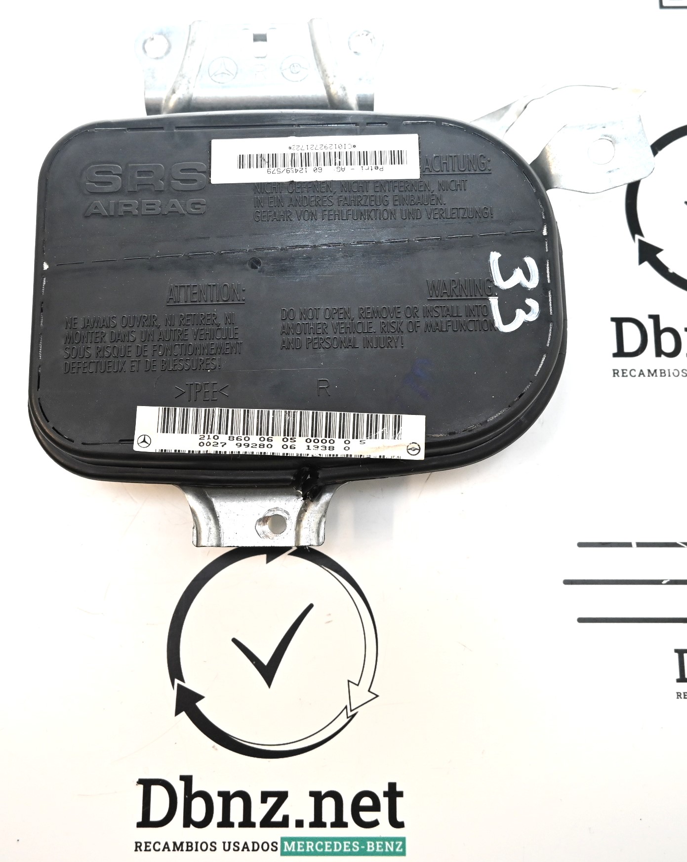 Dbnz.net A2108600605 Airbag en puerta delantera derecha Clase E W 210