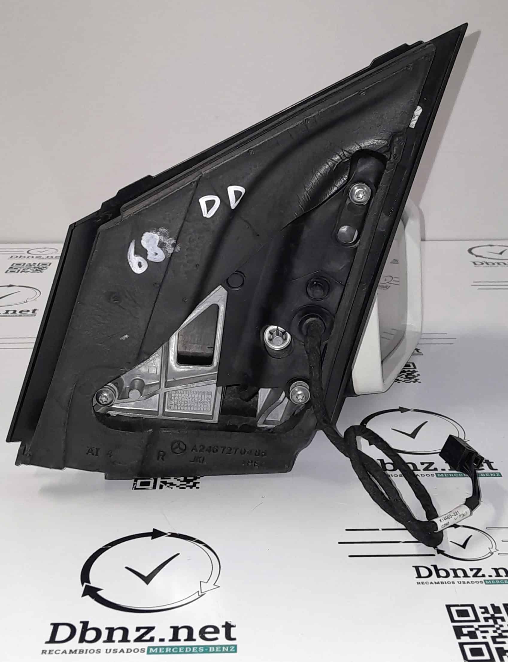 Dbnz.net A2468101419 Espejo retrovisor derecho blanco ajuste manual W246