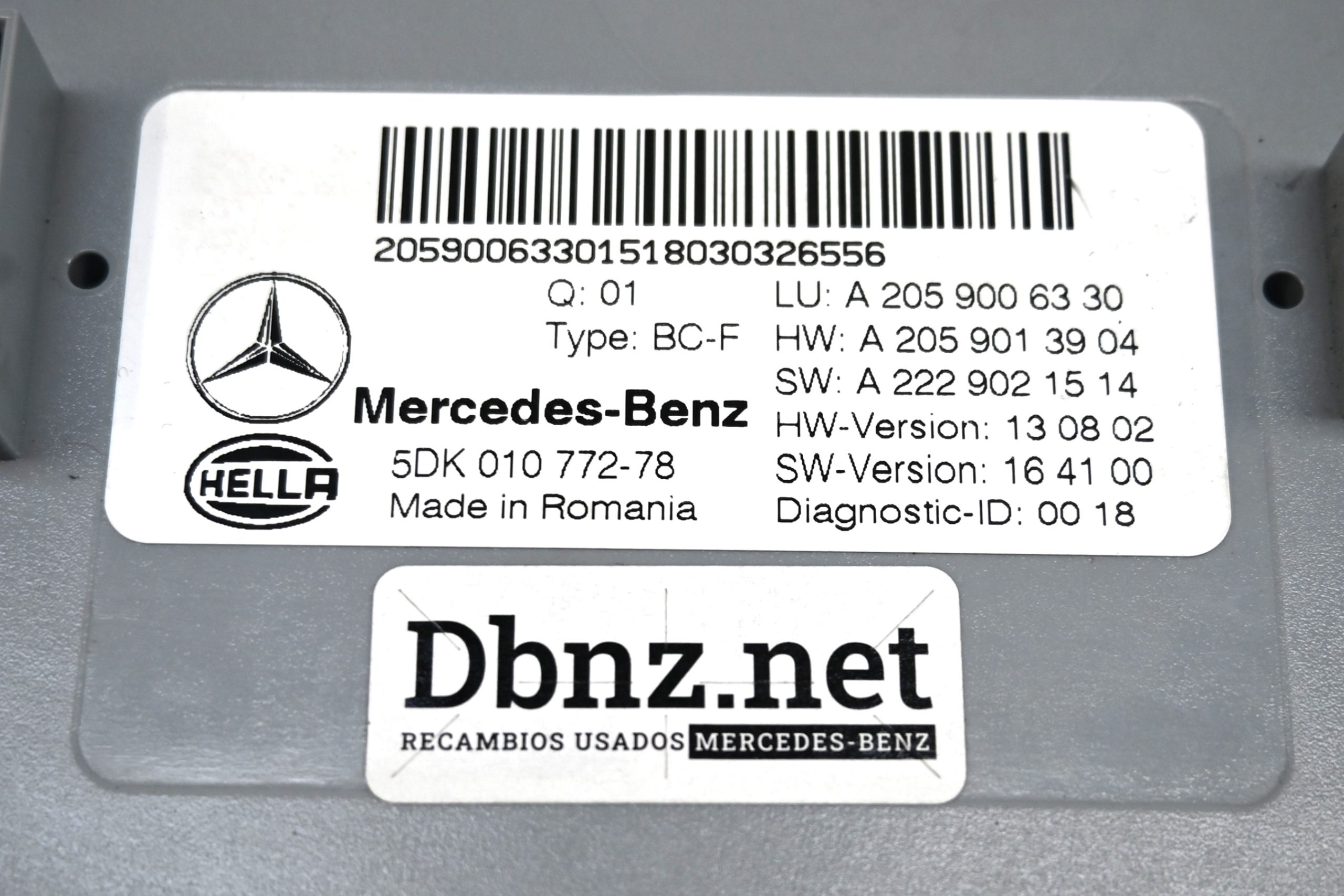 Dbnz.net A2059006330 SAM Delantero Clase C W205
